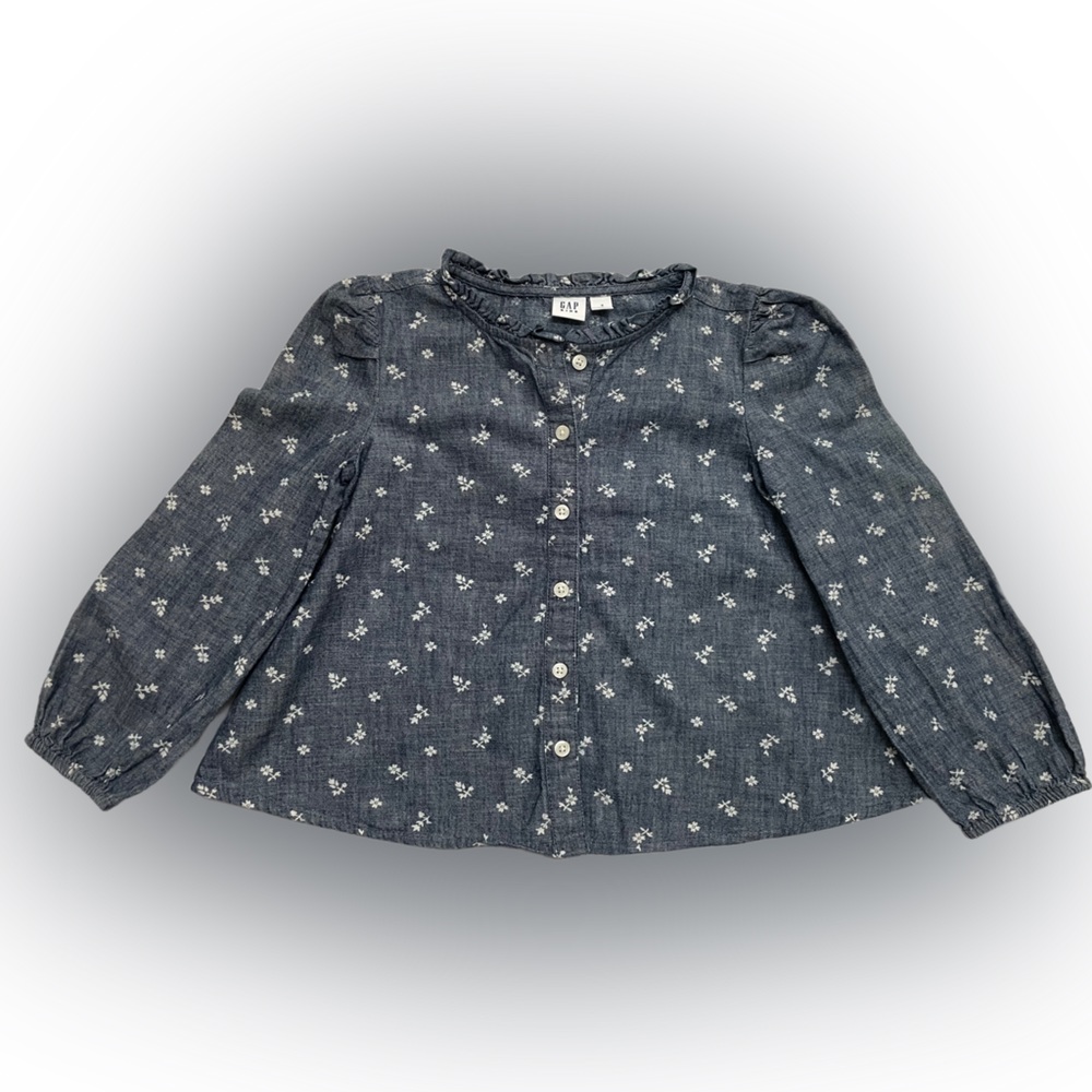 Gap Kids Girl's Chambray Button DownDenim Shirt Size:S